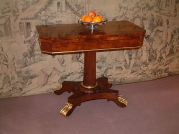 George III. Antiker Englischer Mahagoni Spieltisch ca. 1800