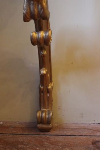Antiker englischer Beistelltisch Massivholz vergoldet Marmor 19. Jh