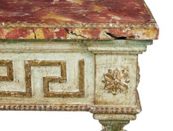 Antike original italienische Konsolentische Massivholz Beistelltische ca 1880