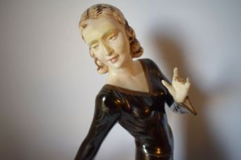 Art Deco Skulptur Figur antik britisch ca 1930