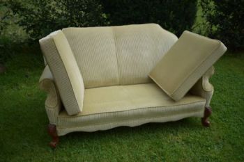 Antik Bergere Sofa Zwei Sitzer Couch antik Nussbaumca. 1880