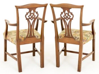 Ein Paar Mahagoni Stühle Massivholz antik ca 1800