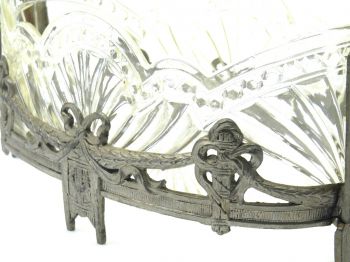  Glaschale in  Plated Silberhaltung Victorian 1880
