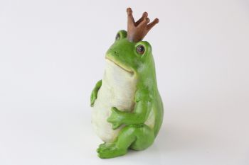Lustige Vintage Froschkönig Dekorations Figur 