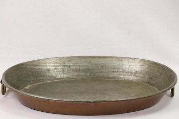 Vintage Metallschale oval