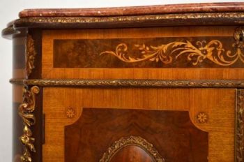 Antiik  French Style Marble Top Inlaid Kabinet Marmortop 