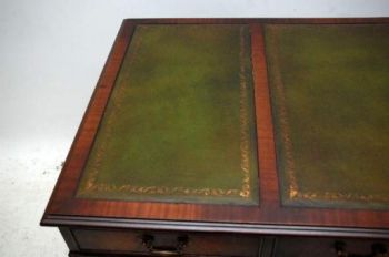 Antiker Schreibtisch - Georgian Style - Lederschreibfläche
