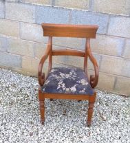 Antiker britischer Mahagoni Stuhl ca 19. Jh
