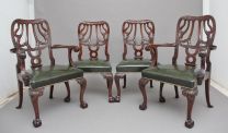 Set von 4 Mahagoni Stühlen Massivholz antik ca 1880