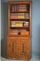 Antiker viktorianischer library Bücherschrank aus Walnussholz