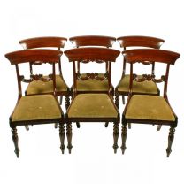 Antikes Set mit sechs Mahagoni-Stühlen