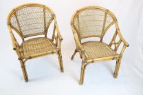 Stuhl geflochten Set:2 Ratanstühle Vintage 70er