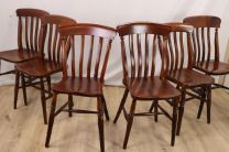 6er Set rustikale Windsor Stühle aus Massivholz, Landhausstil