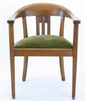 Club Chair, Art déco Stil, Eiche 1920