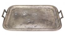 Antikes Silberfarbenes Tablett von Lloyd, Payne & Amiel aus Manchester, England