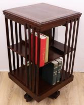 Original antikes Revolving Bookcase / drehbares Bücherregal, Mahagoni, 19. Jahrhundert