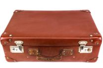Traumhafter Vintage Reisekoffer aus Rotbraunem Leder