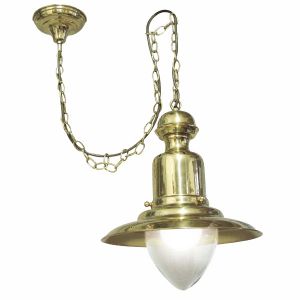 Fishermen´s Hänge-Lampe, Messing lackiert H: 43cm, Ø: 33cm
