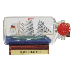 Flaschenschiff - Rickmer Rickmers, mini, L: 6cm