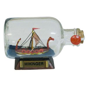 Flaschenschiff - Wikinger, L: 9cm