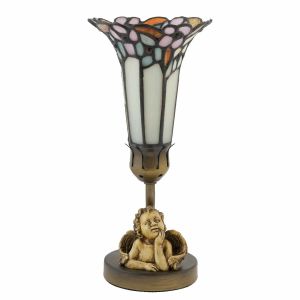 Tischlampe Tiffany-Stil Engel ca. Ø 12,5 cm