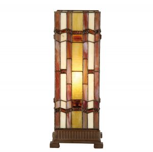 Säulenlampe im rustikalen Tiffany-Stil 45x18cm