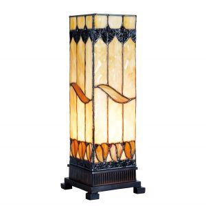 Säulenlampe im Tiffany-Stil 35x12.5cm Wellenmuster