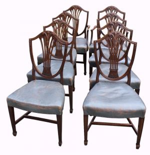 Antike Mahagoni Esszimmer Stühle englisch 19. Jh
