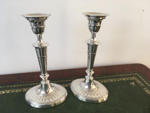Edwardianische antike Silber Kerzenständer englisch ca 1902