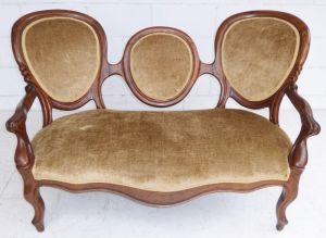 Viktorianisches antikes Palisander Sofa Couch englisch ca 1860