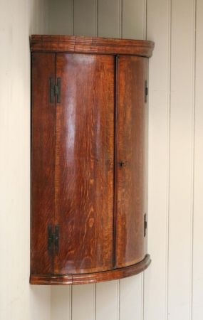 Georgianischer antiker Eckschrank Massivholz ca 1800