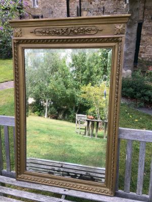 Vergoldeter Spiegel antik, 19. Jahrhundert
