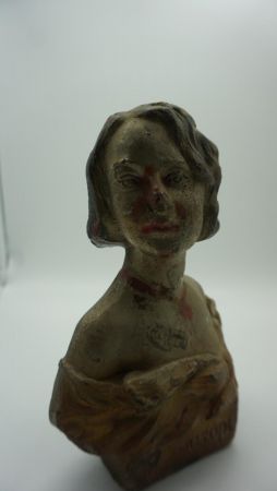 Antike Figur Mädchen France sign.