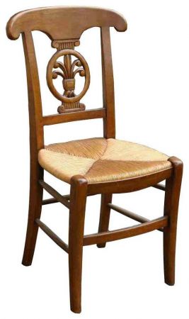 Klassischer französischer Vintage Retro Stuhl Holzstuhl Massivholz Eiche