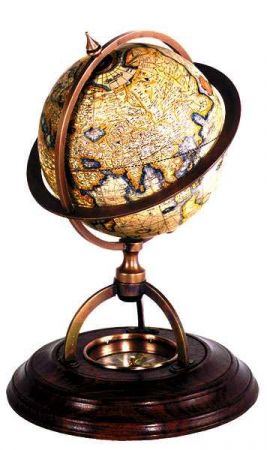 Globus - Terrestrial Globe mit Kompass