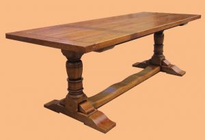 Oak Refectory Table Baluster Leg