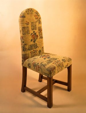 Upholstered Square Leg Chair - Arm