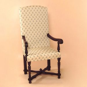 Upholstered - Flat Stretcher Chair - Arm