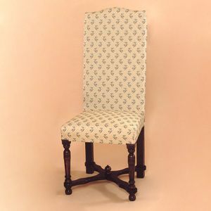  Upholstered - Flat Stretcher Chair - Side