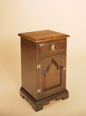 "Joined Enclosed Gothic Bedside Cabinet"