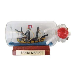 Flaschenschiff - SANTA MARIA, mini. L: 6cm