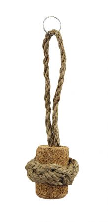 Schlüsselanhänger - Korkpfropfen mit Seil, L: 15cm, Ø: 3/4,5cm