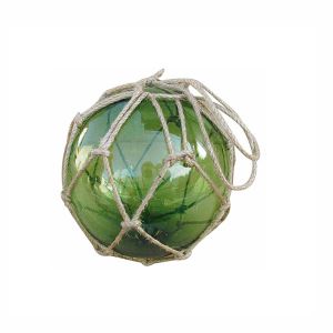 Fischer-Kugel, grün, Glas mit Netz, Ø: 12,5cm