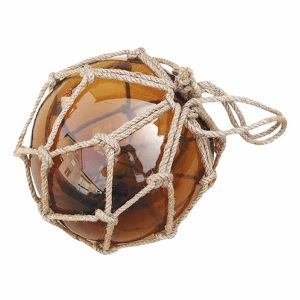 Fischer-Kugel, amber, Glas mit Netz, Ø: 15cm