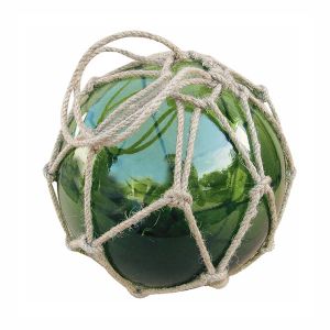 Fischer-Kugel, grün, Glas mit Netz, Ø: 17,5cm