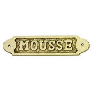 Türschild - MOUSSE, Messing, 15,5x3,5cm