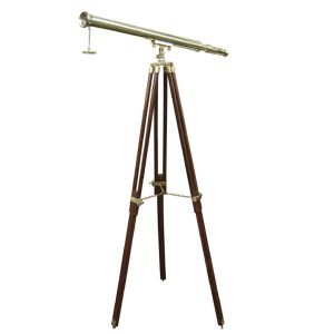 Stand-Teleskop, Messing, L: 100cm, H: 160cm