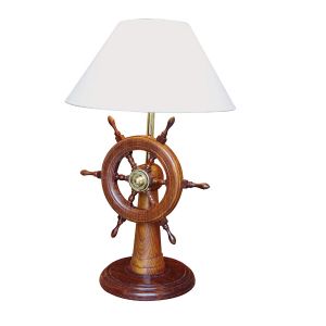 Lampe - Steuerstand, Holz, elektrisch 230V, E14, H: 55cm, Ø: 21,5/35cm