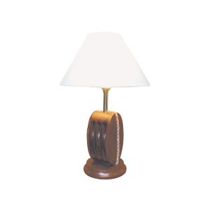 Lampe - Blockrolle, Holz, elektrisch 230V, E14, H: 39cm, Ø: 13/25cm