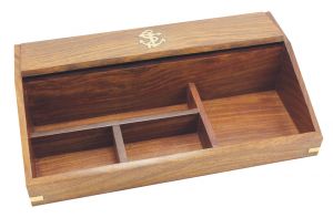 Organizer, Holz, mit Klappe, 30,5x17,5x7cm